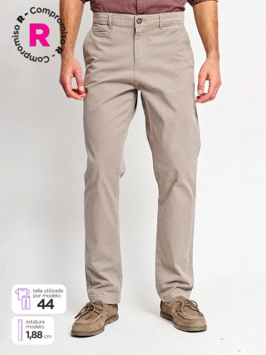 PANTALÓN HOMBRE CACHAREL ALGODÓN CHINO BÁSICO - 1