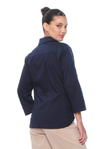 BLUSA MUJER WADOS MANGA LARGA ABOTONADA - 5