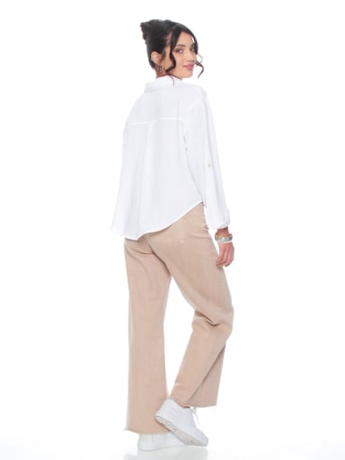 BLUSA MUJER WADOS MANGA LARGA ABOTONADA ELEGANTE - 3