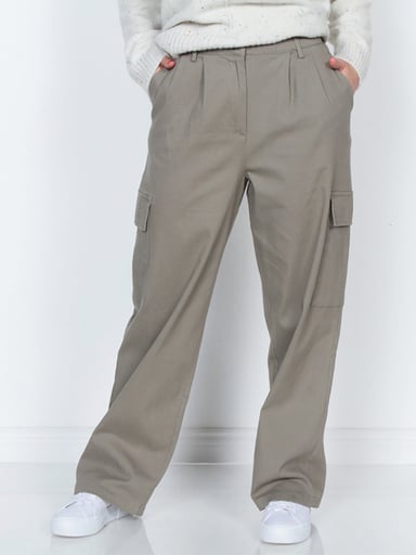 PANTALÓN MUJER WADOS CARGO ALGODÓN TIRO ALTO - 1