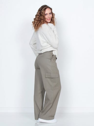 PANTALÓN MUJER WADOS CARGO ALGODÓN TIRO ALTO - 5