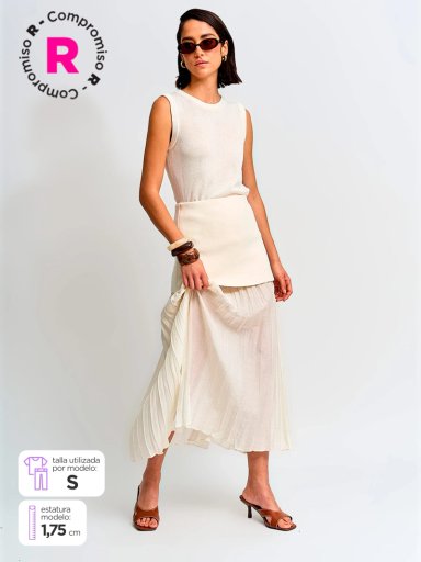 FALDA MUJER MARQUIS PLISADA - 1
