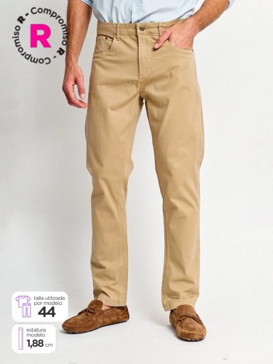 PANTALÓN HOMBRE CACHAREL ALGODÓN 5 BOLSILLOS - 1