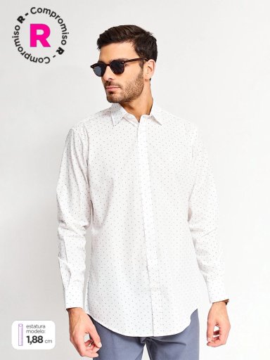 CAMISA HOMBRE KENNETH STEVENS ALGODÓN MANGA LARGA PRINT - 1