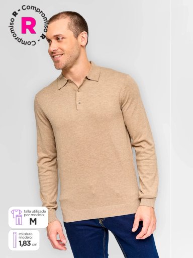 SWEATER HOMBRE MARQUIS ALGODÓN CUELLO POLO - 1