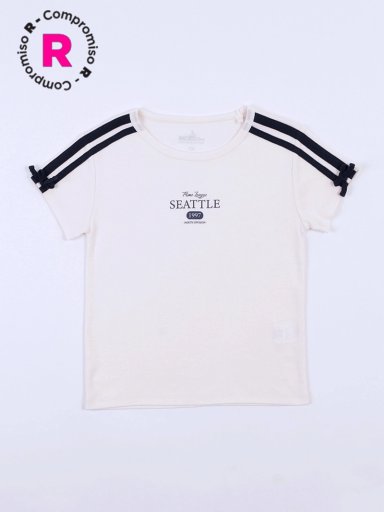 POLERA MANGA CORTA ALGODÓN NIÑA INDEX LAZOS - 1
