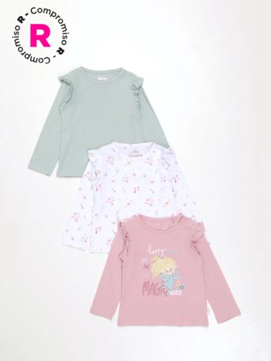 PACK X2 POLERAS ALGODÓN NIÑA BABY HARVEST  - 1