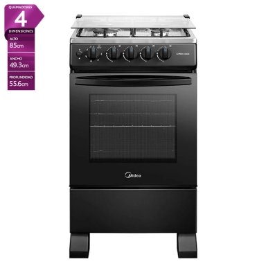 COCINA A GAS MIDEA MFO-MG20TCSSLBK 4 PLATOS NEGRO - 1