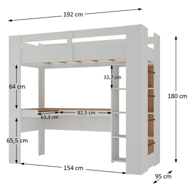 CAMA AMERICANA DI PORETTI DESIGN 1227 CON ESCRITORIO - 3