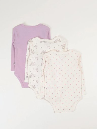 TRIPACK BODIES ALGODÓN NIÑA BABY HARVEST COLORES - 2