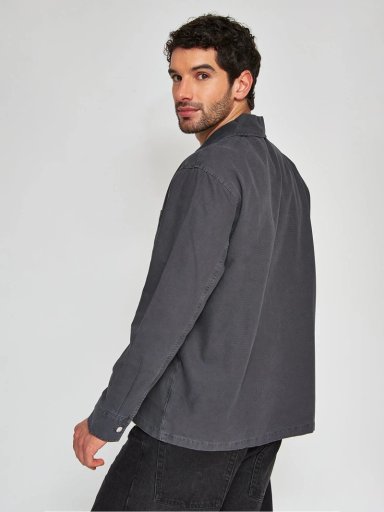 SOBRECAMISA HOMBRE INDEX ALGODÓN MANGA LARGA LAVADA - 2