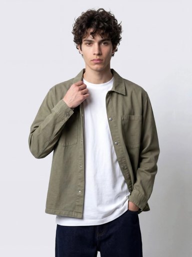 SOBRECAMISA HOMBRE INDEX ALGODÓN MANGA LARGA LAVADA - 1