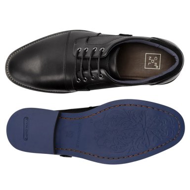 ZAPATOS HOMBRE CARDINAEL NEGRO DENIZEN CUERO - 5