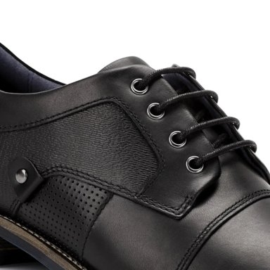ZAPATOS HOMBRE CARDINAEL NEGRO DENIZEN CUERO - 6