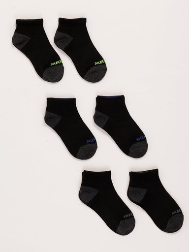 CALCETINES NIÑO SKECHERS PACK X6 NEGRO - 1