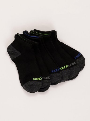 CALCETINES NIÑO SKECHERS PACK X6 NEGRO - 3