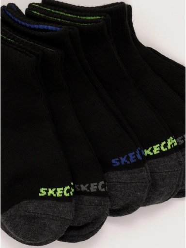 CALCETINES NIÑO SKECHERS PACK X6 NEGRO - 4