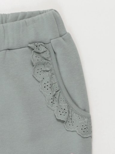 PANTALÓN DE BUZO NIÑA HARVEST VUELOS BRODERIE - 3