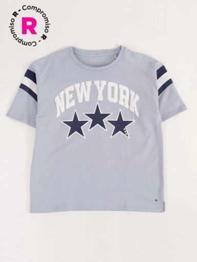 POLERA MANGO CORTA ALGODÓN NIÑA INDEX COLLEGE - 1