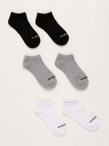 PACK 6 CALCETINES DEPORTIVOS UNISEX SKECHERS NON TERRY LOW CUT NEGRO/BLANCO - 1