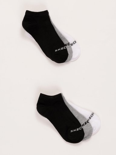 PACK 6 CALCETINES DEPORTIVOS UNISEX SKECHERS NON TERRY LOW CUT NEGRO/BLANCO - 2