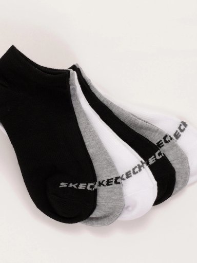 PACK 6 CALCETINES DEPORTIVOS UNISEX SKECHERS NON TERRY LOW CUT NEGRO/BLANCO - 4