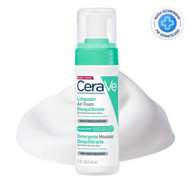LIMPIADOR FACIAL CERAVE AIR FOAM REEQUILIBRANTE 148 ML - 1
