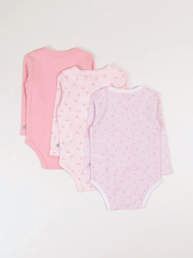 TRIPACK BODIES ALGODÓN NIÑA BABY HARVEST COLORES - 2
