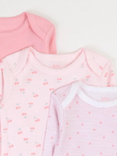 TRIPACK BODIES ALGODÓN NIÑA BABY HARVEST COLORES - 3