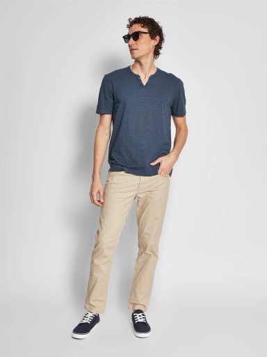 POLERA HOMBRE BARBADOS ALGODÓN CUELLO HENLEY MANGA CORTA - 4