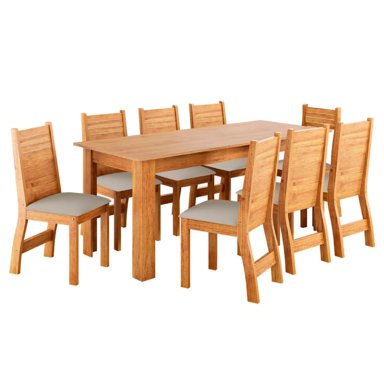 JUEGO DE COMEDOR ALTAVISION PORTO 8S MIEL - 1