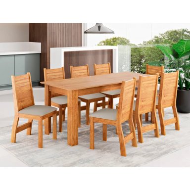 JUEGO DE COMEDOR ALTAVISION PORTO 8S MIEL - 6