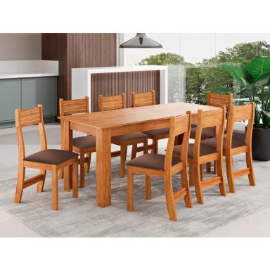 JUEGO DE COMEDOR ALTAVISION TOMAS 8S MIEL - 6