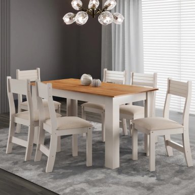 JUEGO DE COMEDOR ALTAVISION VIOLET 6S BLANCO - 6