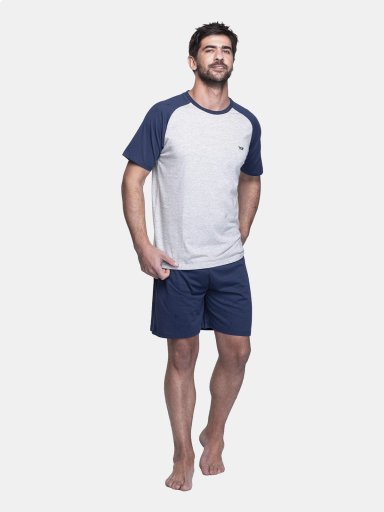 PIJAMA HOMBRE TOP ALGODÓN CORTO - 2
