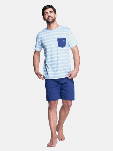 PIJAMA HOMBRE TOP ALGODÓN CORTO - 3