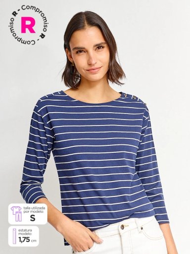POLERA MUJER REGATTA ALGODÓN MANGA 3/4 - 1