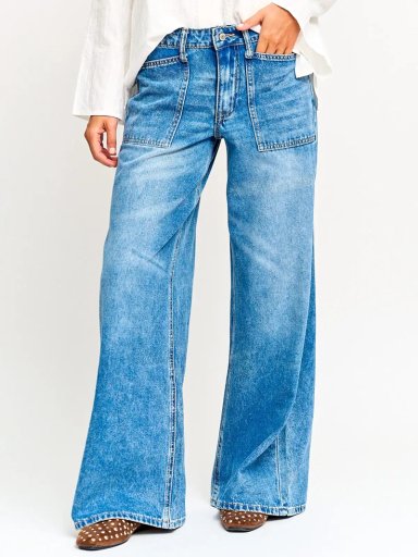 JEANS MUJER AEROPOSTALE ALGODÓN ANCHO - 2
