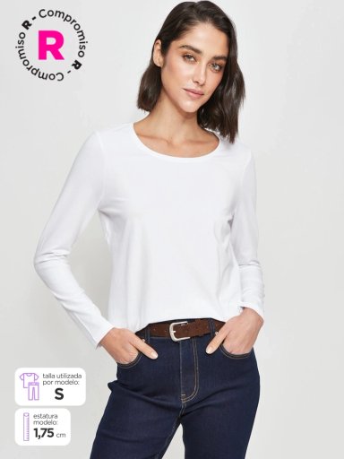 POLERA MUJER MARQUIS ALGODÓN MANGA LARGA - 1