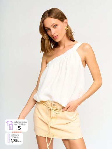 BLUSA MUJER INDEX BALLOON ASIMÉTRICA - 1
