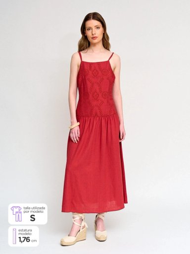 VESTIDO MUJER MARQUIS TALLE LARGO RECOGIDO - 1