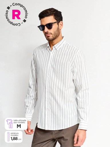 CAMISA HOMBRE REGATTA ALGODÓN MANGA LARGA - 1
