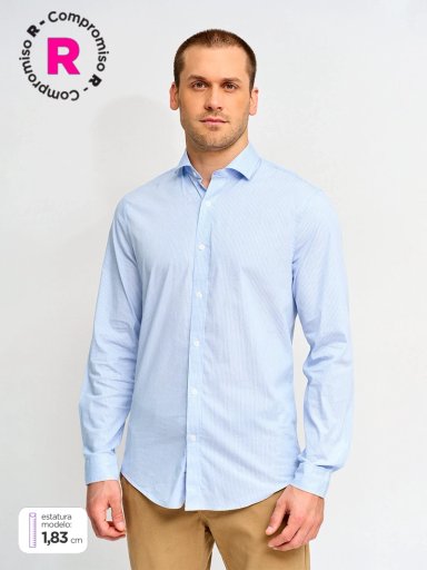 CAMISA HOMBRE MARQUIS ALGODÓN MANGA LARGA LÍNEAS - 1