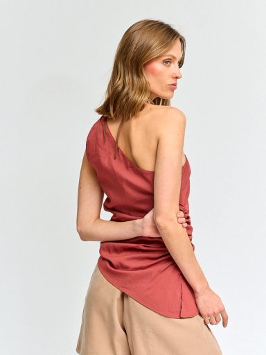BLUSA MUJER MARQUIS UN HOMBRO DRAPEADO - 2