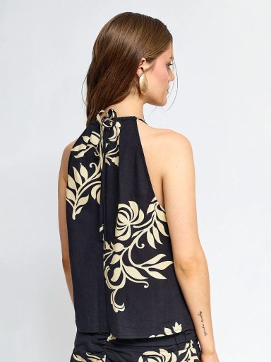 BLUSA MUJER MARQUIS LINO HALTER ESTAMPADO - 2