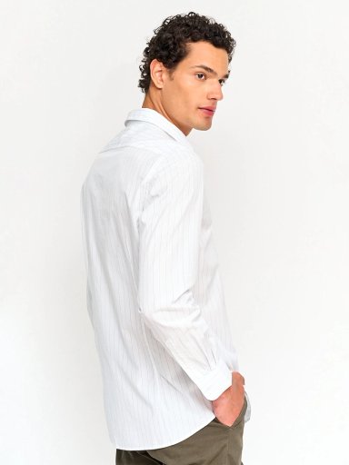CAMISA HOMBRE CACHAREL ALGODÓN MANGA LARGA LÍNEAS - 2