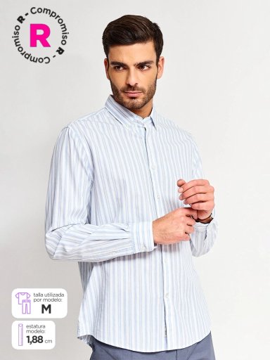 CAMISA HOMBRE REGATTA ALGODÓN MANGA LARGA - 1