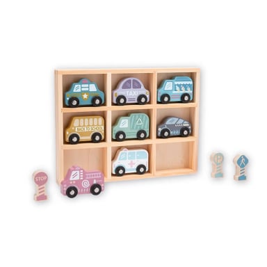 SET AUTOS DE MADERA TRU - 1