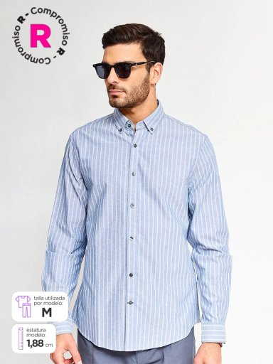 CAMISA HOMBRE REGATTA ALGODÓN MANGA LARGA - 1