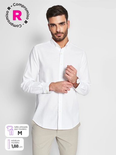 CAMISA HOMBRE CACHAREL ALGODÓN MANGA LARGA - 1
